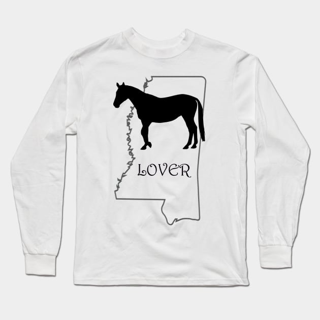 Mississippi Horse Lover Gift Long Sleeve T-Shirt by Prairie Ridge Designs